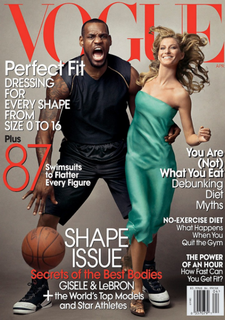 Vogue US, ao lado do astro do basquete LeBron James 
