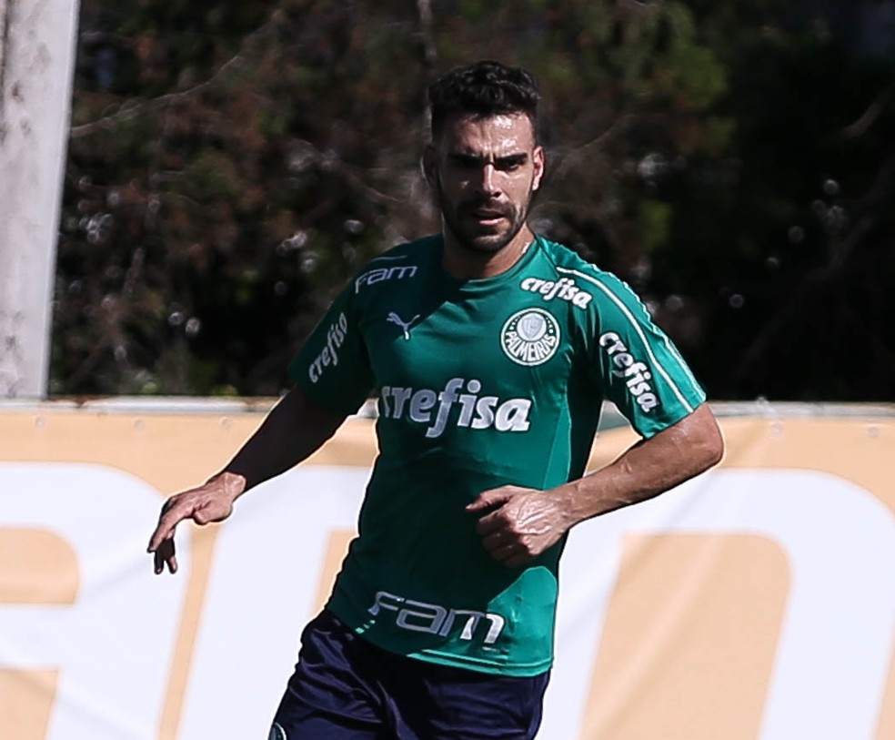 Bruno Henrique em treino do Palmeiras â€” Foto: Cesar Greco / Ag. Palmeiras