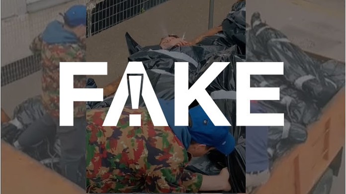 e fake que video em que homem aparece fumando dentro de saco mostre fraude com mortos na pandemia coronavirus g1
