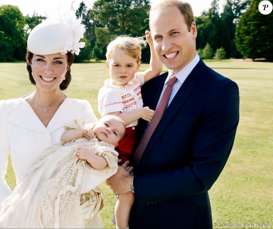 Kate Middleton, William, George e Charlotte (Foto: Getty Images)