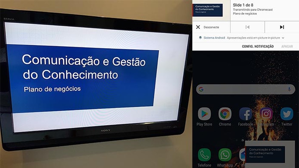 Transmita slides para a TV e use o celular como controle da apresentação — Foto: Reprodução/Paulo Alves