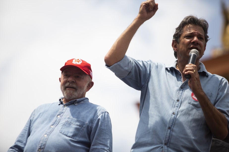 Lula e Fernando Haddad, durante campanha eleitoral