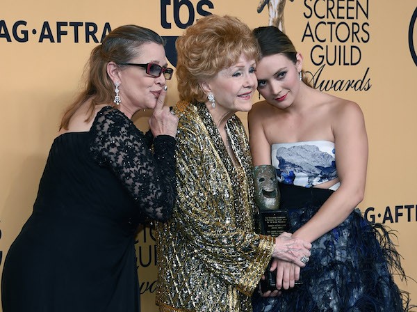 Carrie Fisher, Debbie Reynolds e Billie Lourd (Foto: Getty Images)
