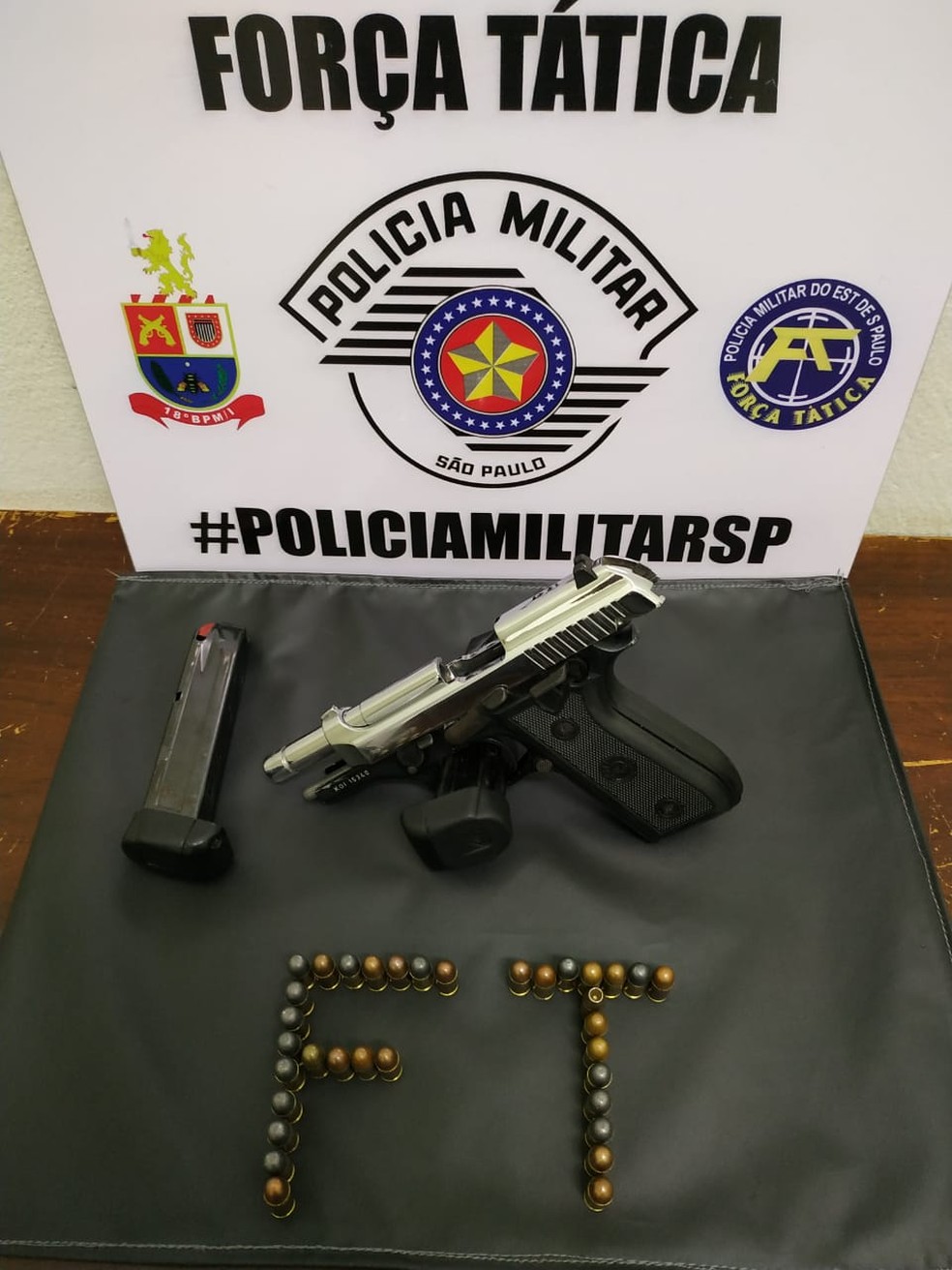 Armamento foi apreendido em Álvares Machado — Foto: Polícia Militar