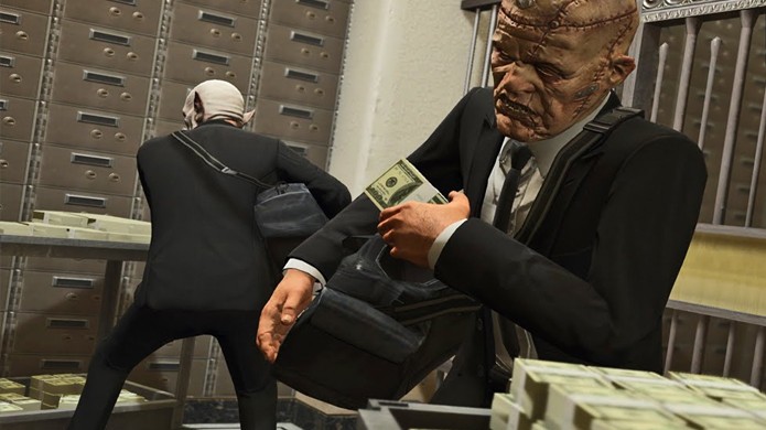 At? mesmo nos assaltos de GTA Online ser? necess?rio gastar dinheiro para ganhar dinheiro (Foto: Reprodu??o/YouTube)
