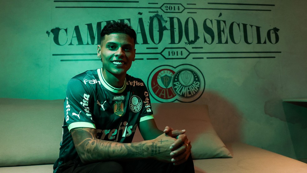 Richard Ríos é o novo reforço do Palmeiras — Foto: Divulgação/Palmeiras