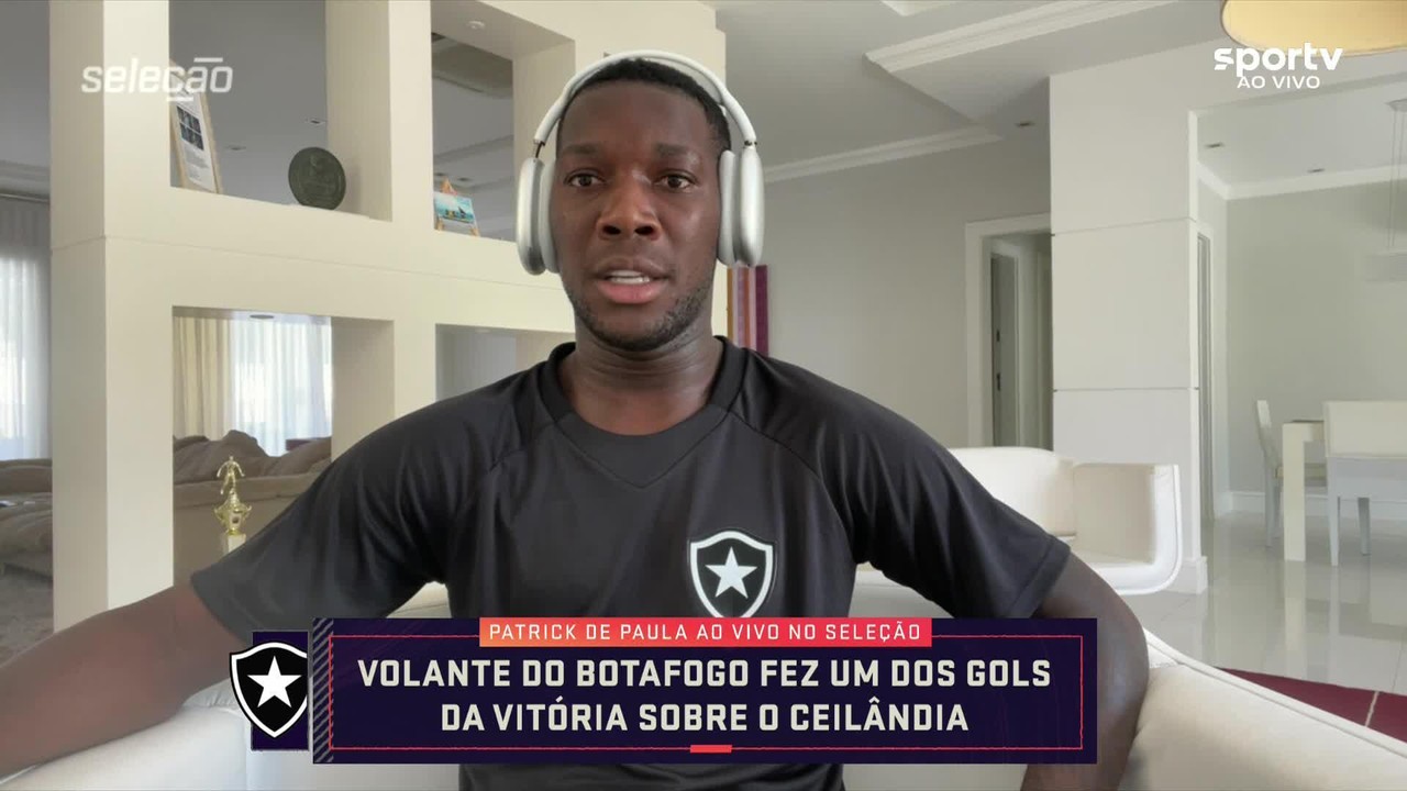 Veja a entrevista de Patrick de Paula, volante do Botafogo, ao Seleção sportv