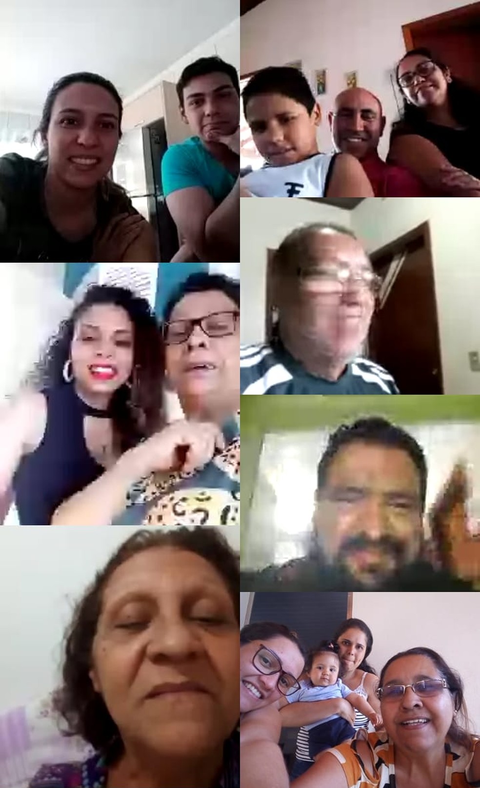 Reunião virtual no Dia dos Pais emocionou familiares em Garça e outras partes do país — Foto: Arquivo pessoal