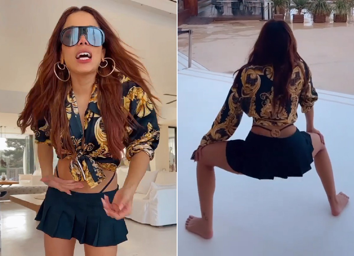 Na Europa, Anitta dança e requebra com look grifado de R$ 9,5 mil