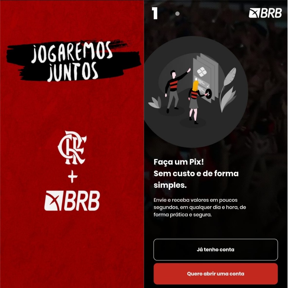 Nação BRB Fla é a conta digital do Clube de Regatas do Flamengo em parceria com o Banco de Brasília  — Foto: Reprodução/Clara Fabro