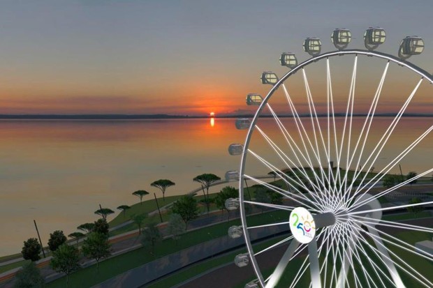 Porto Alegre terá roda-gigante de 66 metros com vista para o pôr do sol (Foto: Divulgação/Prefeitura de Porto Alegre)