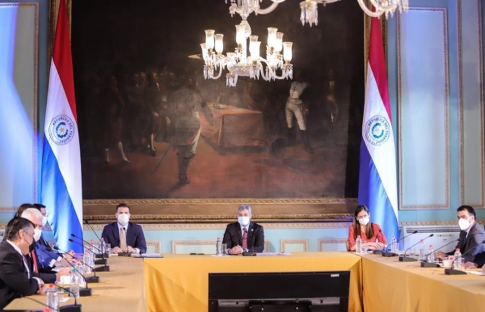 Ministro paraguaio fez o anuncio no início da tarde desta quarta (13). — Foto: Ministério do Interior do Paraguai/Reprodução