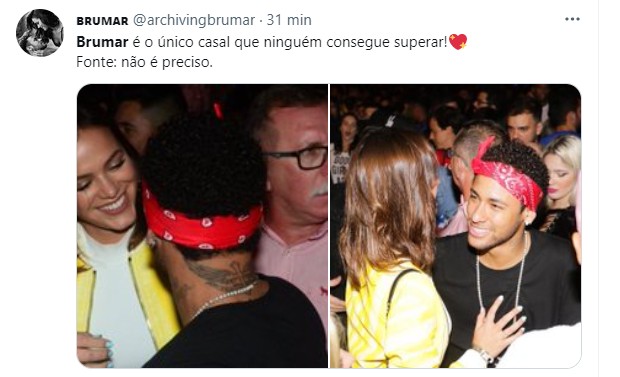 Fãs shippam Bruna Marquezine e Neymar (Foto: Reprodução/Twitter)