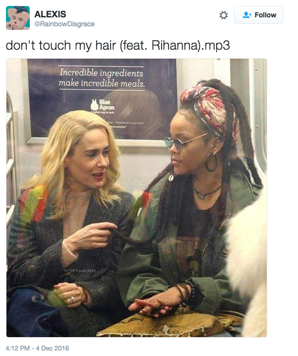 Este meme sugere que Rihanna participe da música de Solange Knowles (Foto: Reprodução)