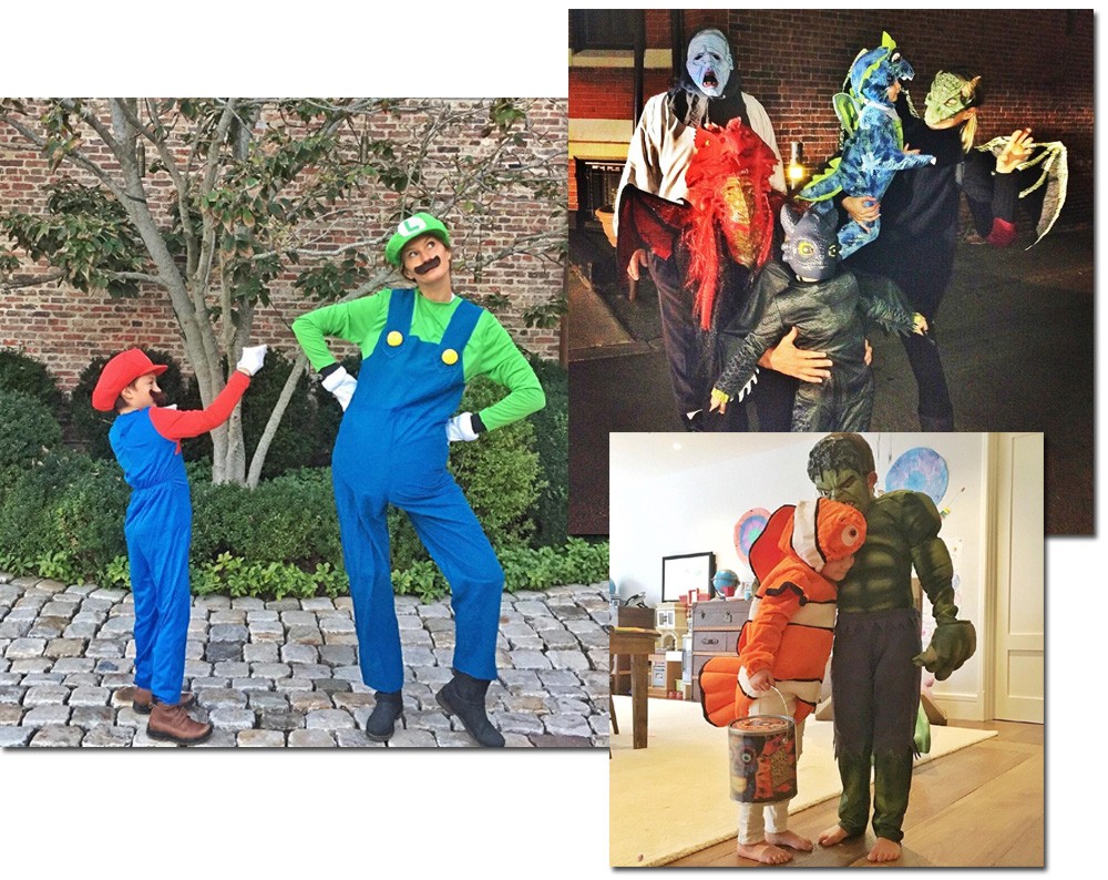 Versão bem-humorada com as fantasias caprichadas para o Halloween na companhia dos filhos e do enteado (Foto: Reprodução/Instagram)