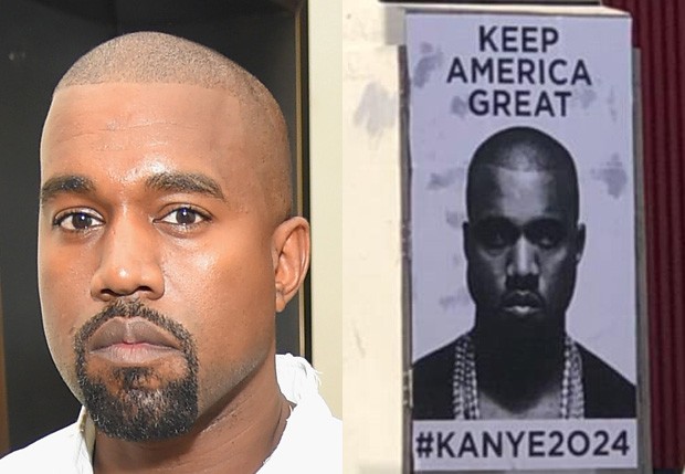 Falsos cartazes de candidatura de Kanye West à presidência ganham a web (Foto: Reprodução)