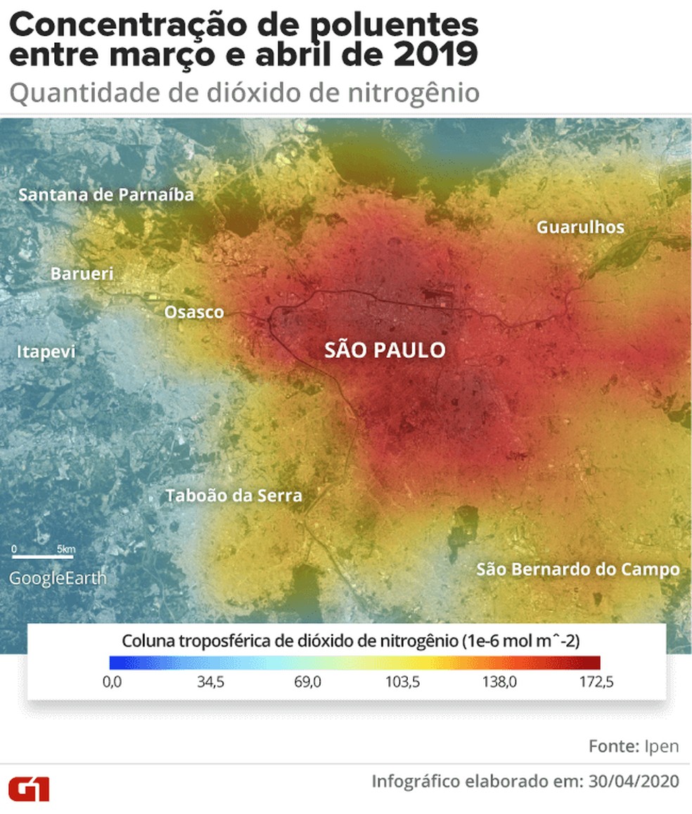 Dados de satélite apontam piora da poluição em SP em período de menor ...
