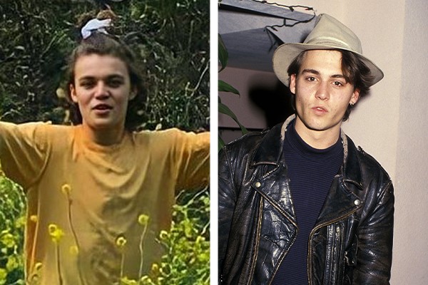 Johnny Christopher Depp III (também conhecido como Jack Depp) aos 19 anos e seu pai, o ator Johnny Depp, com 24 (Foto: Reprodução / Instagram; Getty Images)