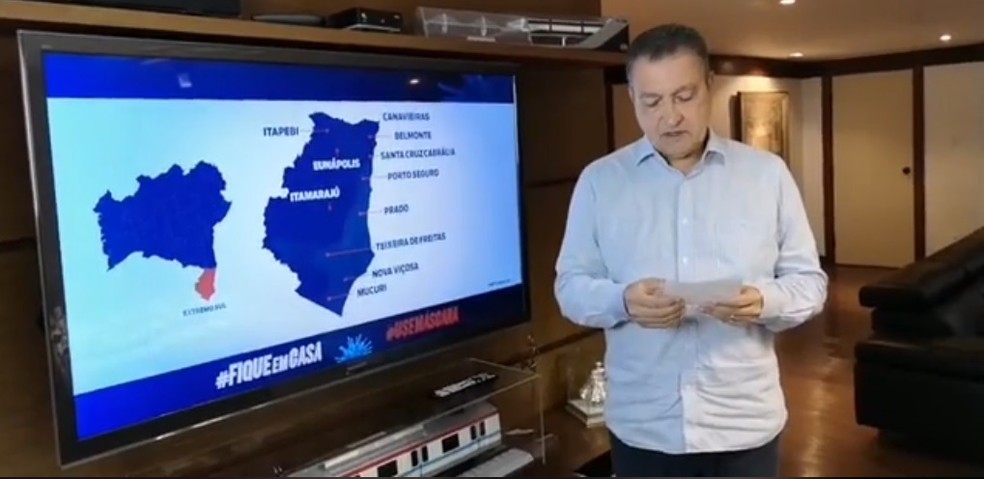 Rui Costa anunciou restrições para cidades do extremo sul da Bahia — Foto: Reprodução
