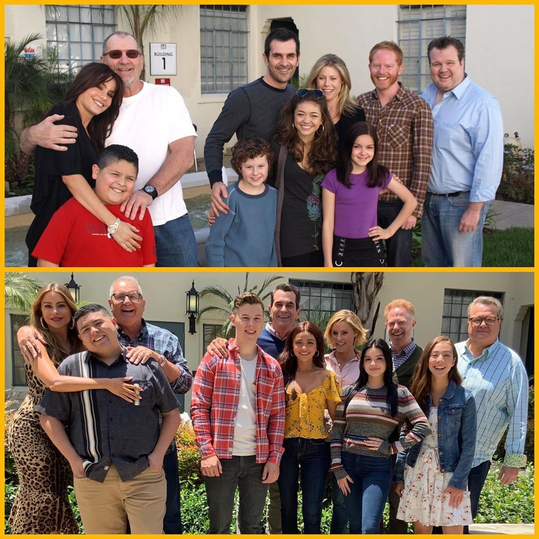 Elenco de 'Modern Family' com dez anos de diferença (Foto: Instagram/ Reprodução)
