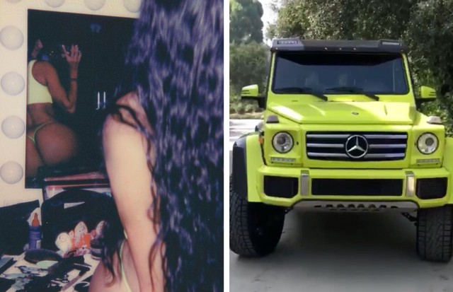 Kim Kardashian ganha carro da cor da calcinha (Foto: reprodução/Instagram)