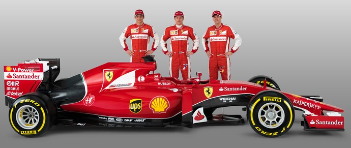 Esteban Gutiérrez, Kimi Raikkonen e Sebastian Vettel: trio responsável por explorar potencial da nova Ferrari (Foto: Divulgação)