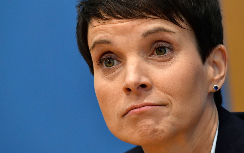 A ex-líder do AfD, Frauke Petry, em foto de 25 de setembro (Foto:  John MacDougall/AFP)