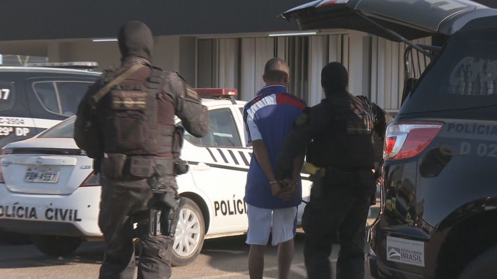 Polícia do DF faz operação contra grupo criminoso que atua no Paranoá Parque, no DF — Foto: TV Globo/Reprodução