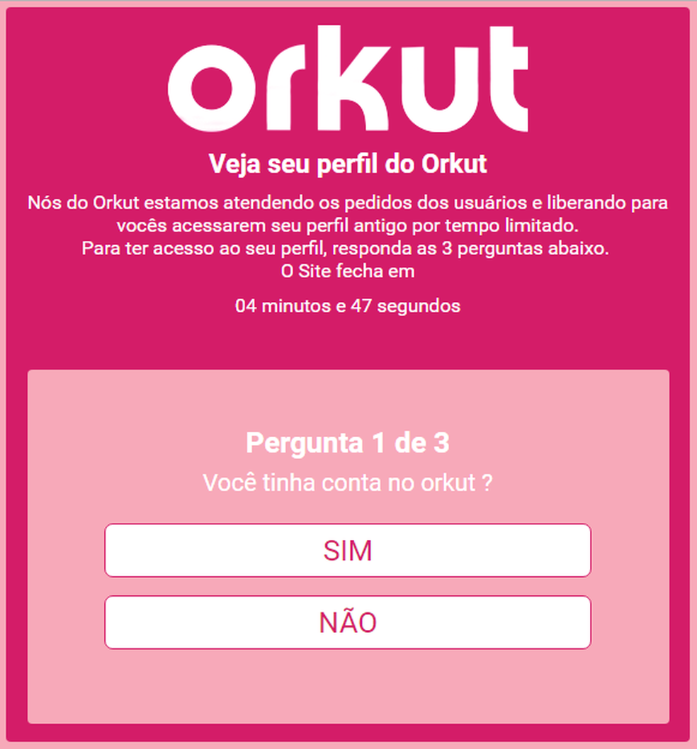Golpe promete acessar Orkut se espalha pelo WhatsApp. (Foto: Divulgação/PSafe)