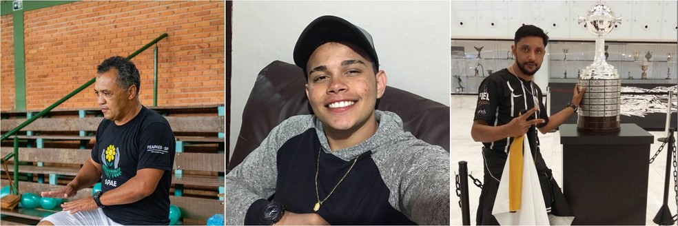 José Luiz de Almeida, de 57 anos, Nivaldo Zebini Filho, de 19 anos, e Valdir Domingos de Souza, de 44 anos. — Foto: Reprodução/Facebook