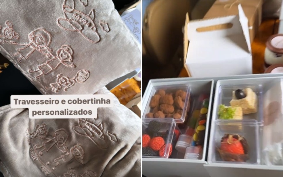 Virginia mandou fazer coberta e travesseiro personalizados em homenagem ao aniversário de Zé Felipe, Goiás — Foto: Reprodução/Redes sociais