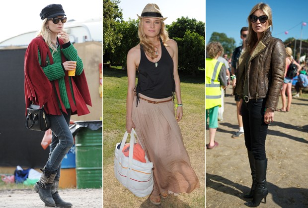 Sienna Miller, Diane Kruger e Kate Moss inspiram looks em festivais de rock  (Foto: Getty Images)