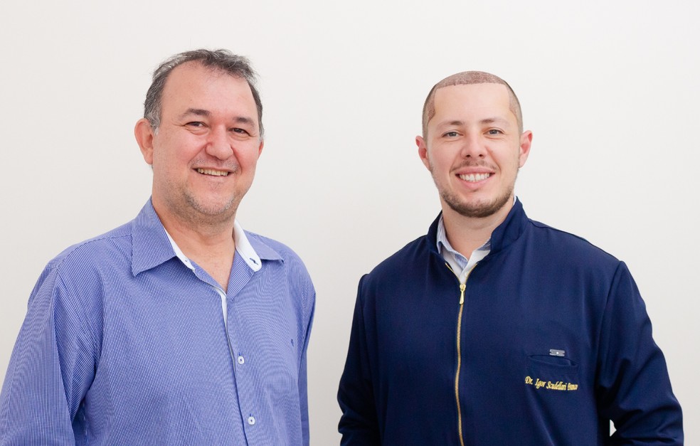 O Diretor da Clínica Saúde & Vida, José Miguel Aldá e o Diretor Técnico, Dr. Igor Scudellari Franco. — Foto: Cristiano Fernandes