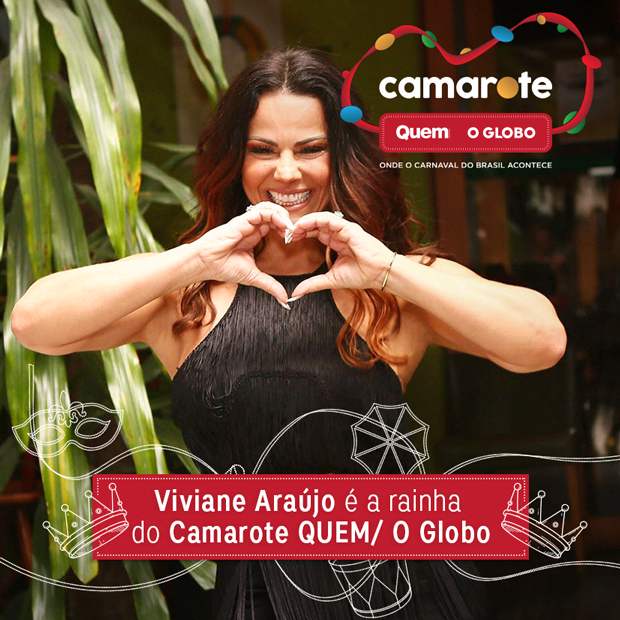 Viviane Araújo é a rainha do Camarote QUEM/ O Globo (Foto: Ed. Globo )