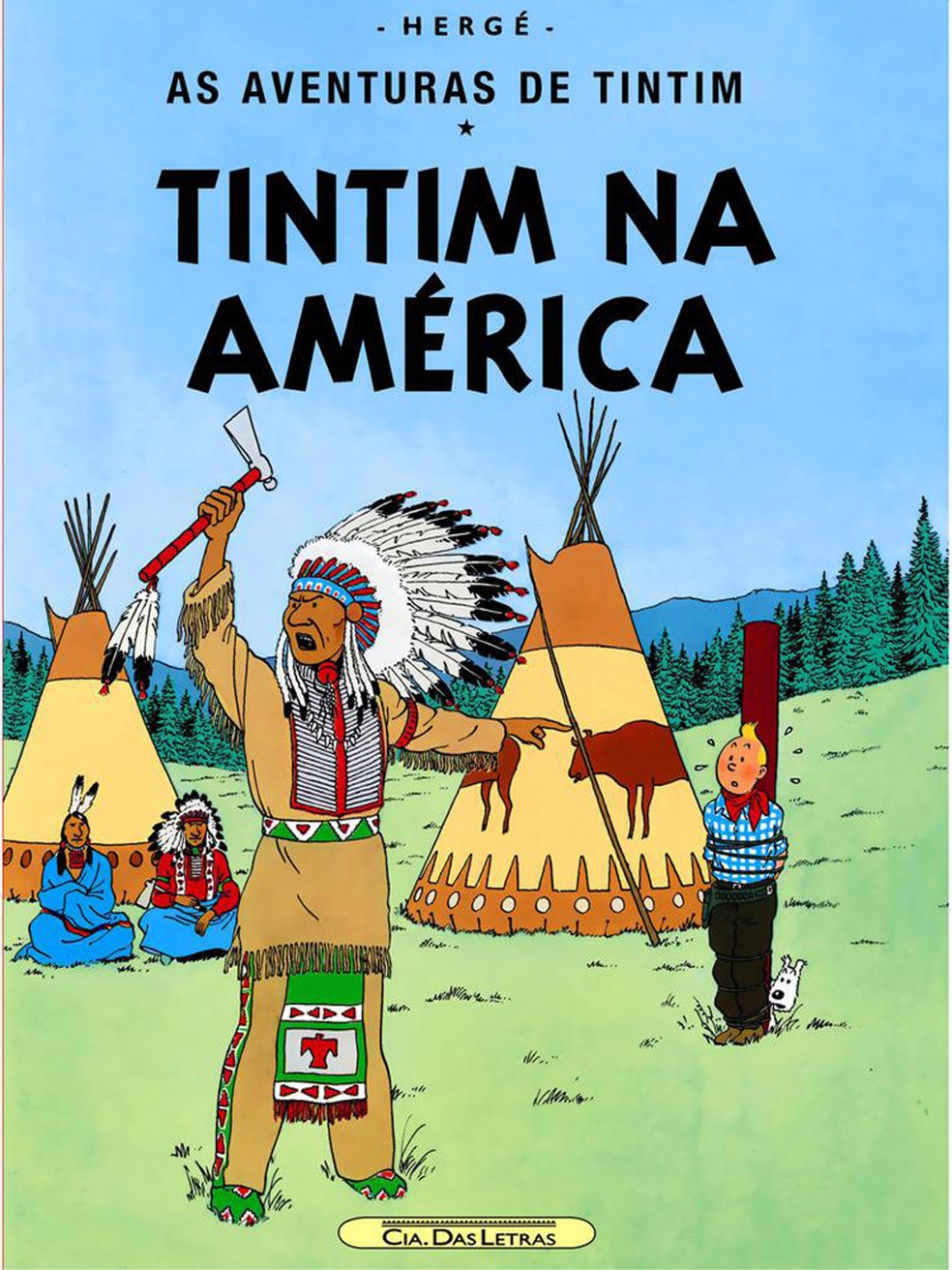 Capa da edição brasileira do livro 'Tintim na América' (Foto: Divulgação)