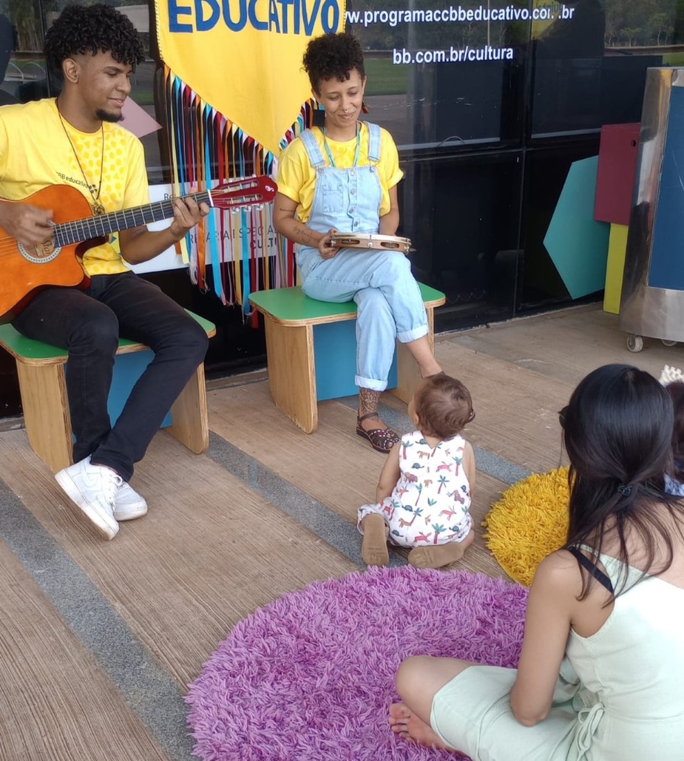 Atividade do CCBB Educativo voltada para primeira infância — Foto: Divulgação