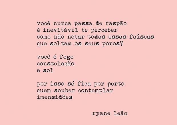 A brasileira Ryane Leão, que criou o poema abaixo para esta edição da Vogue (Foto: Divulgação e Reprodução/ Instagram)