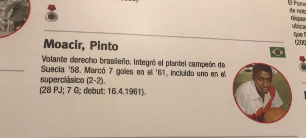 Moacir foi campe&atilde;o do mundo pelo Brasil em 1958 e depois jogou no River (Foto: Amanda Kestelman)