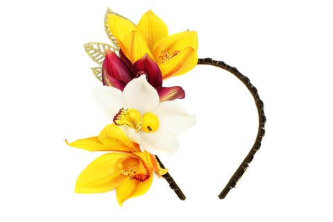 Tiara Orquídeas Tropical, Can Can Acessórios para LOOL (R$ 398)