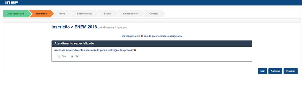 Passo 4: inscrição do Enem  (Foto: Reprodução)