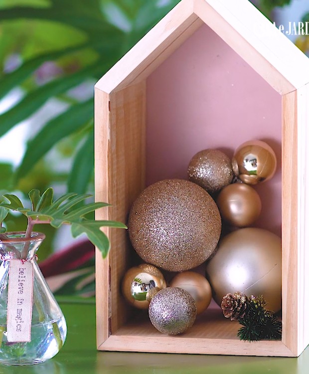 DIY: crie uma decoração de Natal usando nicho de madeira e enfeites - Casa  e Jardim | Vídeos