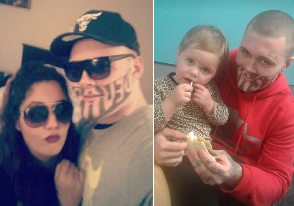 Mark Cropp com a mulher e o filho