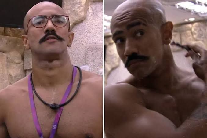 Recentemente, ele apostou no bigode e surpreendeu com o novo visual — Foto: Reprodução/TV Globo