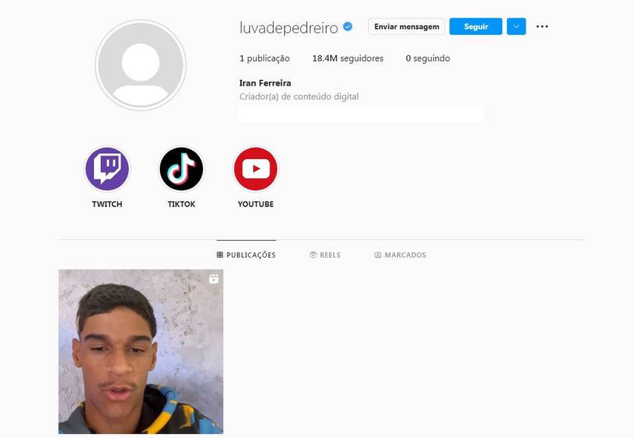 Luva de Pedreiro exclui publicações no Instagram e diz que vai viver vida normal