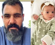 Juliano Cazarré diz que filha passou por cirurgia de emergência neste Dia dos Pais e pede orações