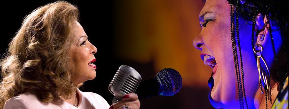 Angela Maria e Simone Mazzer apresentam o show 'Encontro de Divas' — Foto: Divulgação / FIML