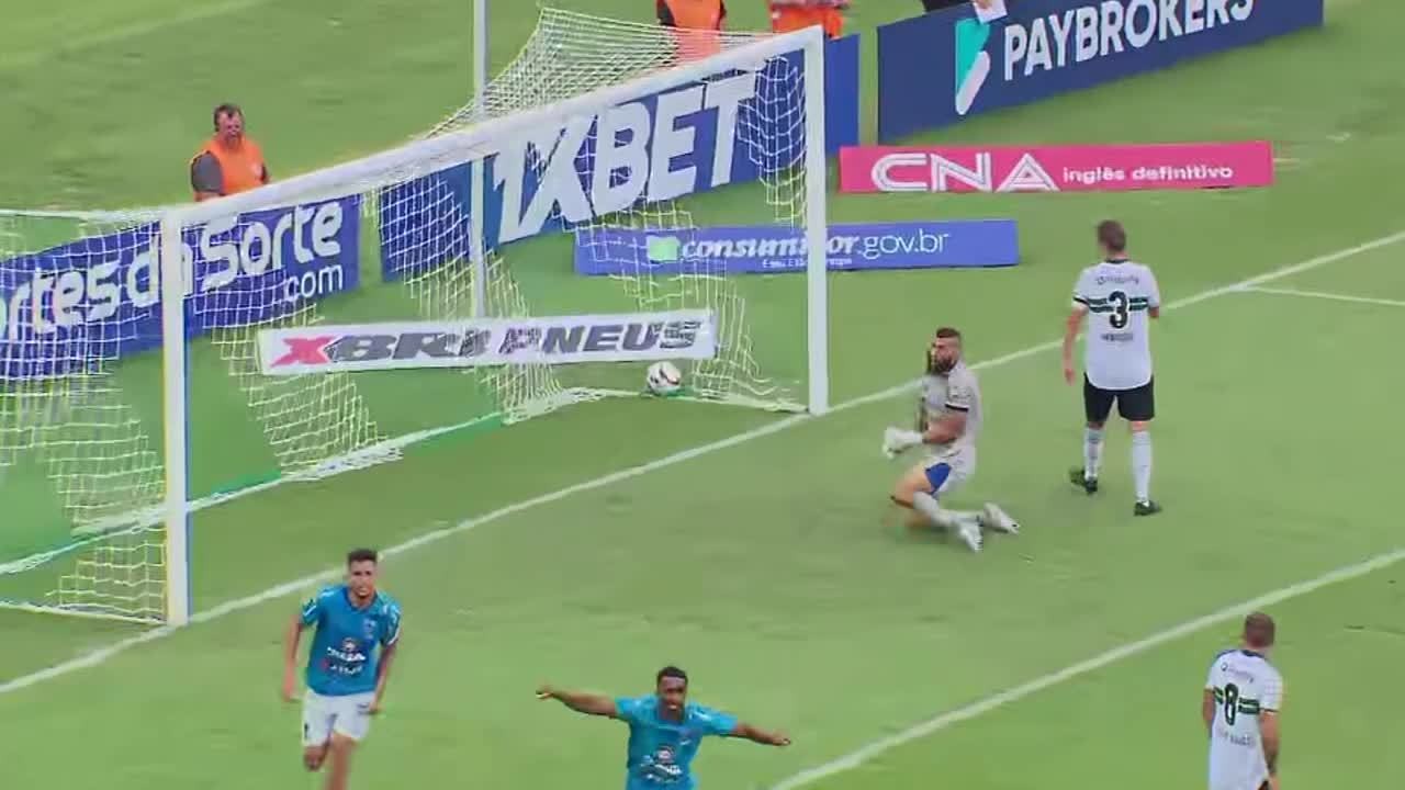 Coritiba 2 x 2 Azuriz: goleiro Alex Muralha falha em gol