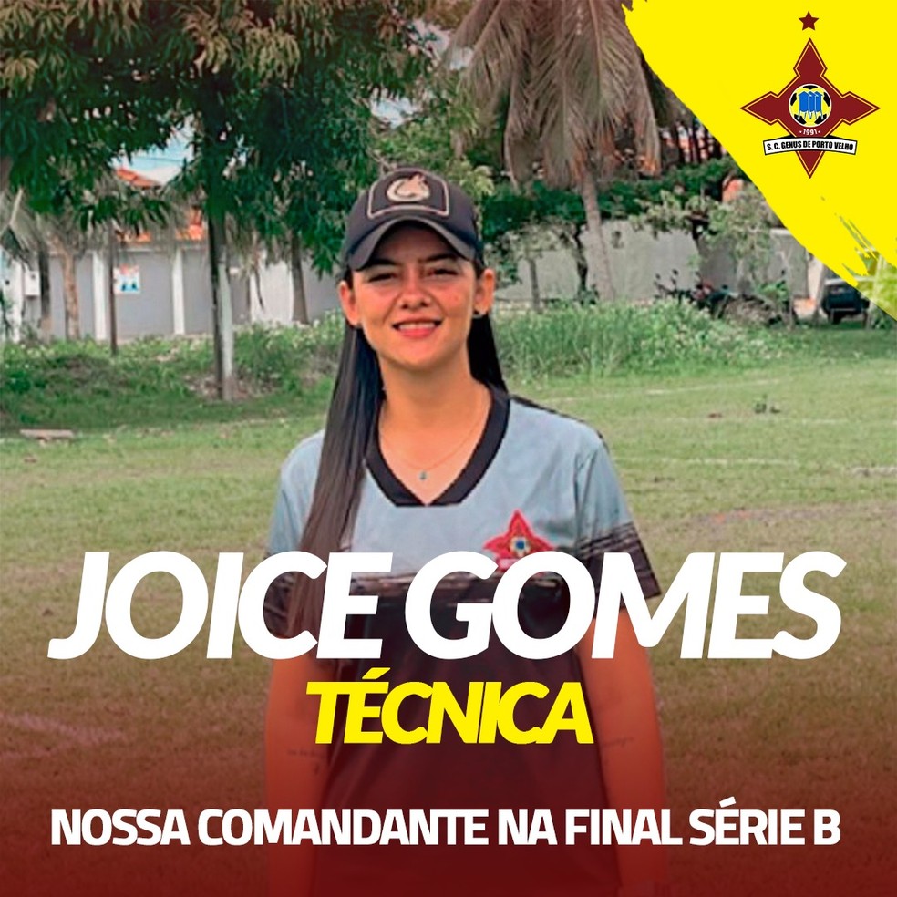 Joice Gomes anunciada como técnica do profissional masculino do Genus — Foto: Divulgação