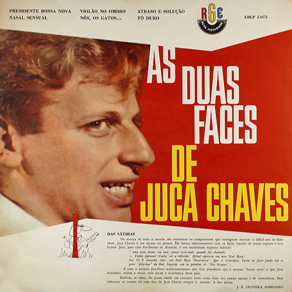Contracapa do álbum 'As duas faces de Juca Chaves' — Foto: Divulgação