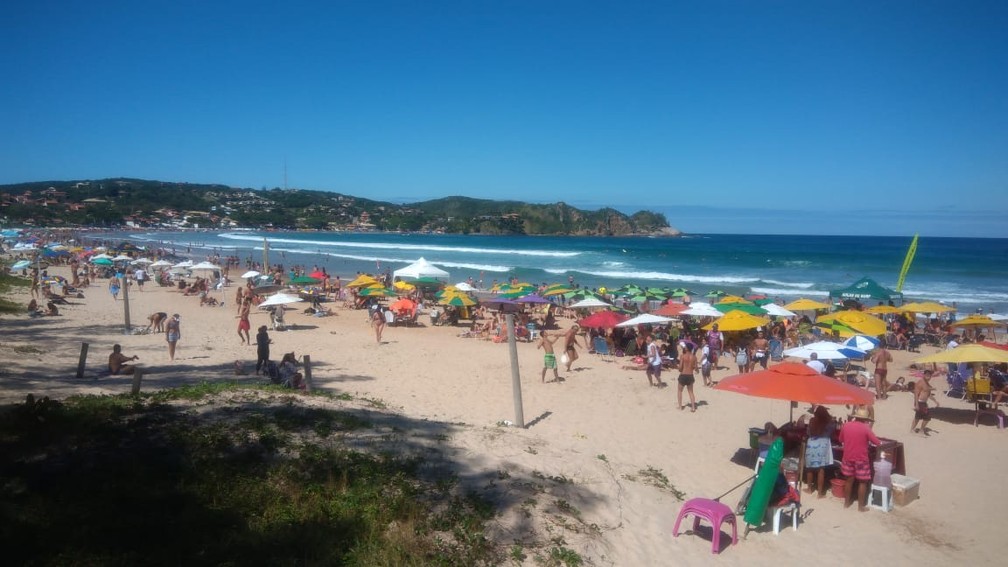 Praia de Geribá é uma das mais visitadas de Búzios — Foto: Maria Luiza Lima